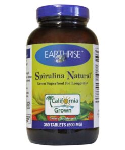 Tảo mặt trời Earthrise Spirulina Natural 360 viên 500 mg của Mỹ