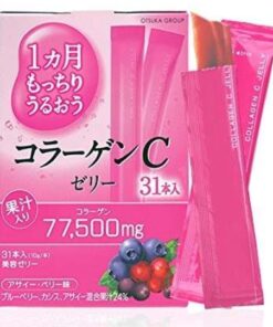 Thạch rau câu Collagen C Otsuka Jelly Hương Việt Quất 77.500mg của Nhật Bản