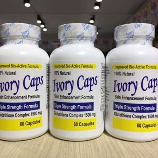 Viên uống giúp làm trắng da Glutathione Complex 1500mg Ivory Caps 60 viên của Mỹ